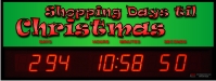 Countdown of shopping days until christmas