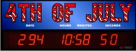 Countsown clock to the 4th of July