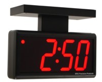 RC440R-2SB double sided 4.0 inch red digital LED clock with either a wall or ceiling hug mount for a DuraTime Synchronized Clock System.