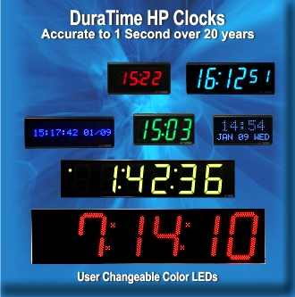 BRG's DuraTime HP High Precision Factory Synchronized Clocks featuring OCXO Oscillators for accuracy to 20 years